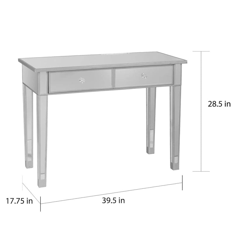 Table d'appoint miroir avec tiroirs