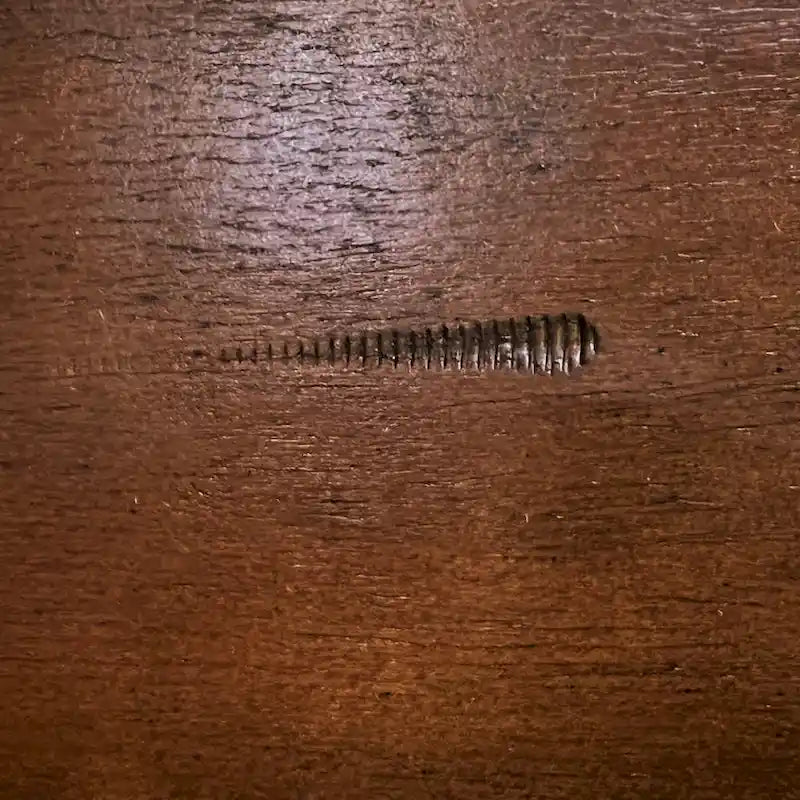 Table de salle à manger extensible en bois avec rallonge, Noyer foncé
