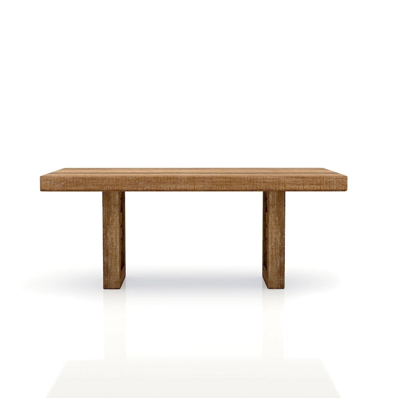 Table à manger rustique en bois massif de 173 cm