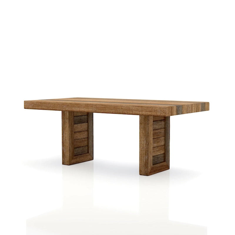 Table à manger rustique en bois massif de 173 cm
