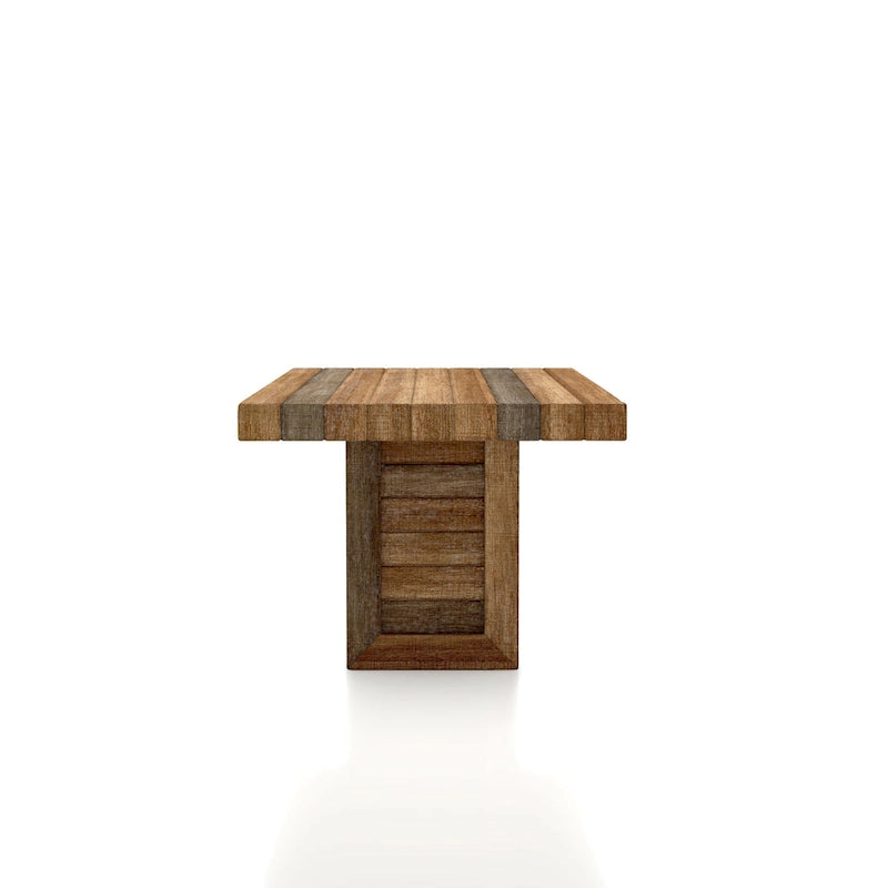 Table à manger rustique en bois massif de 173 cm