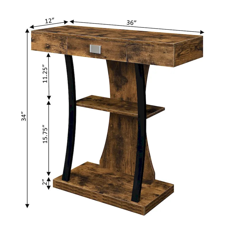Console Harri à 1 tiroir avec étagères