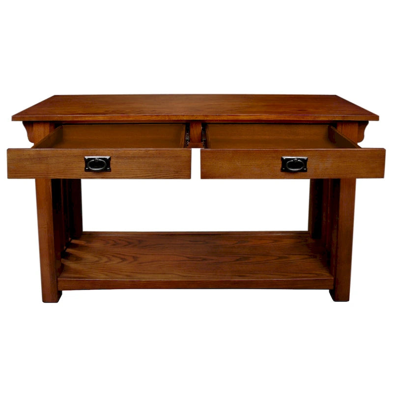 Console d'entrée avec 2 tiroirs et étagère inférieure