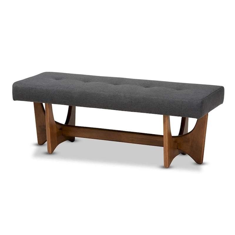 Banc rembourré de style moderne du milieu du siècle