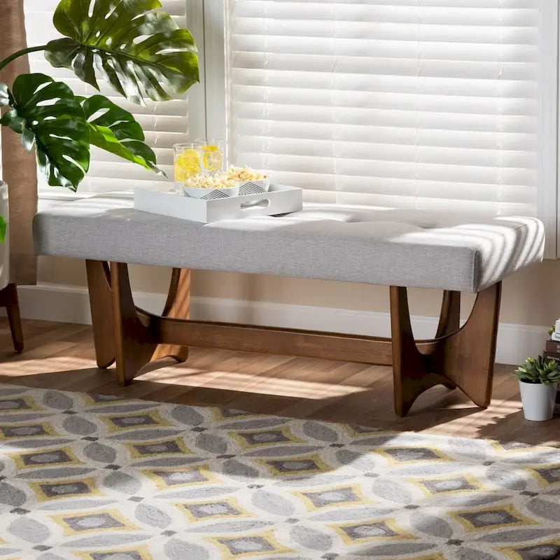 Banc rembourré de style moderne du milieu du siècle