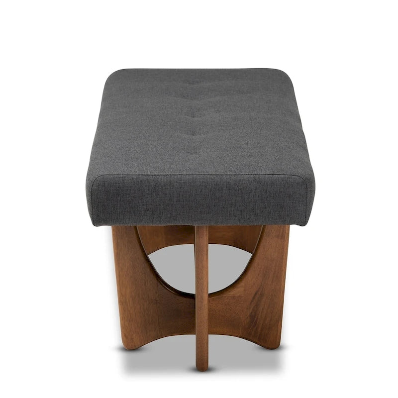 Banc rembourré de style moderne du milieu du siècle