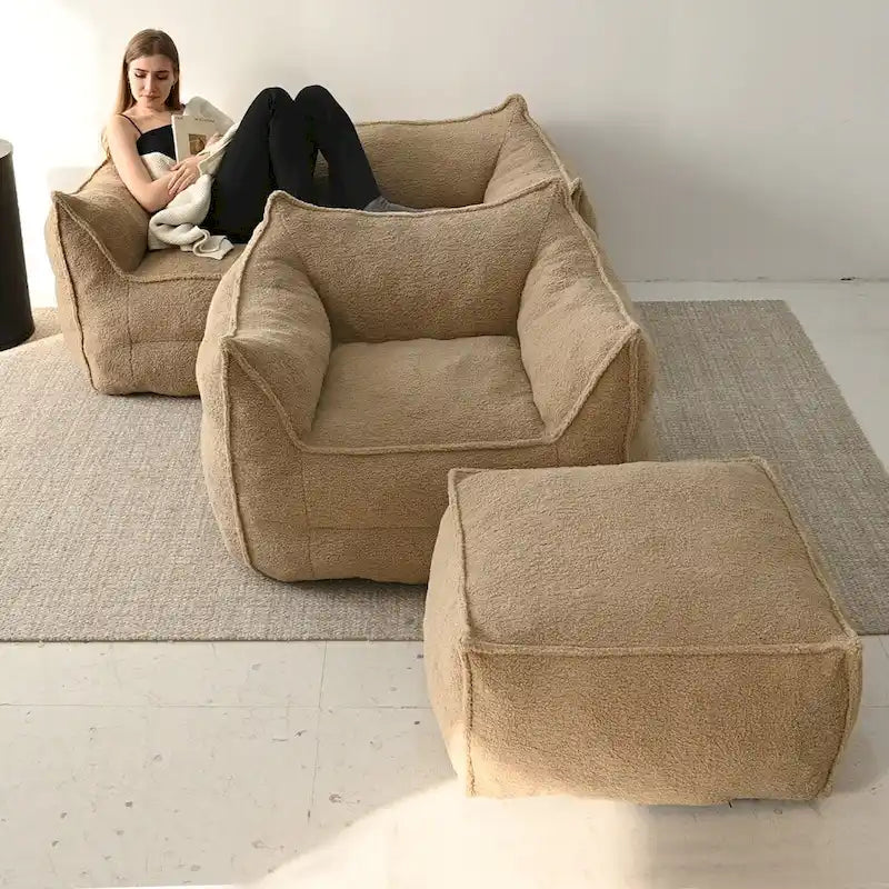 Pouf avec mousse à mémoire de forme