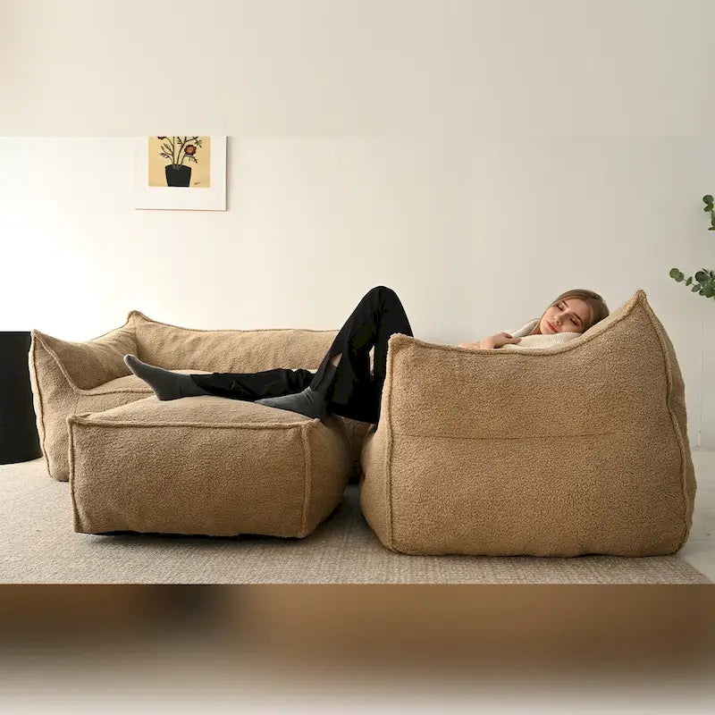 Pouf avec mousse à mémoire de forme