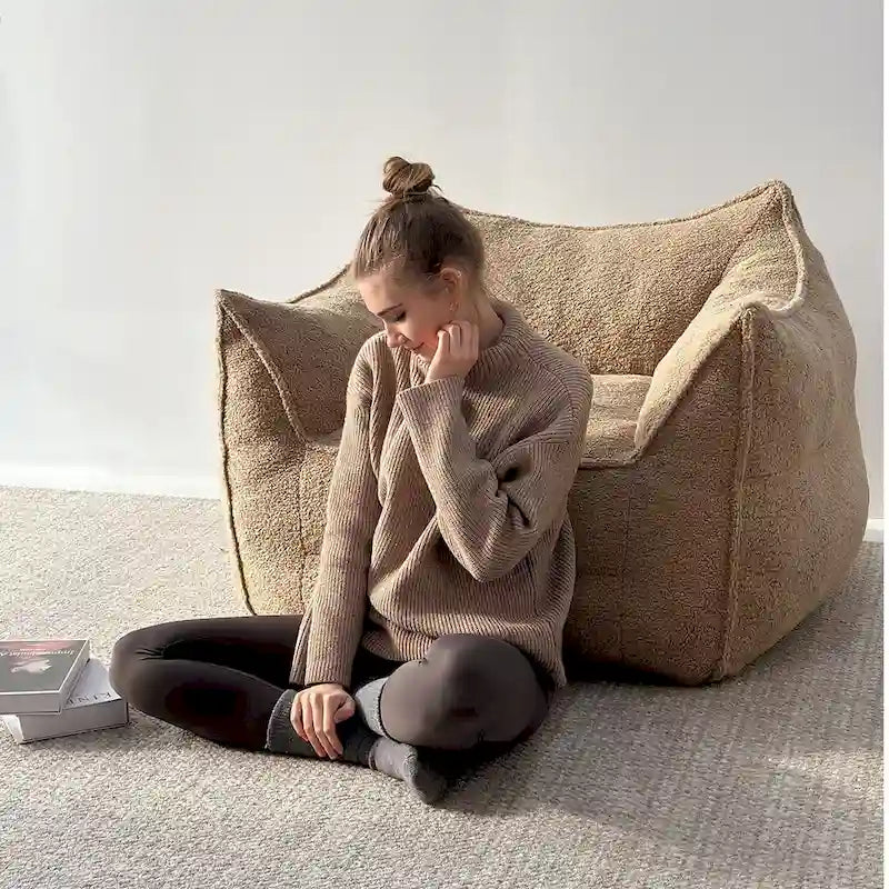 Pouf avec mousse à mémoire de forme