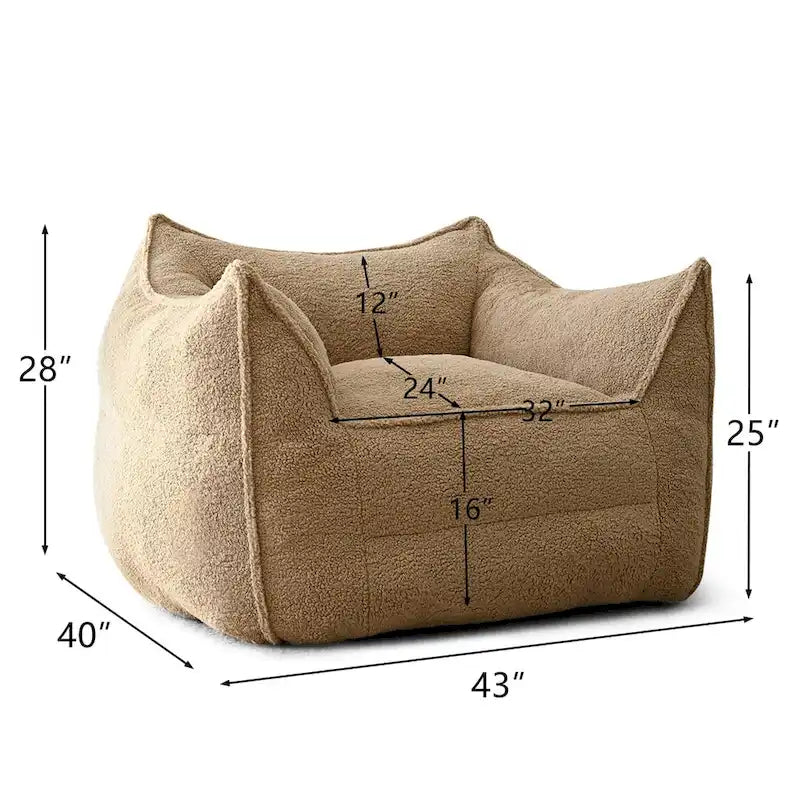 Pouf avec mousse à mémoire de forme