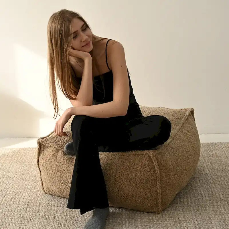 Pouf avec mousse à mémoire de forme