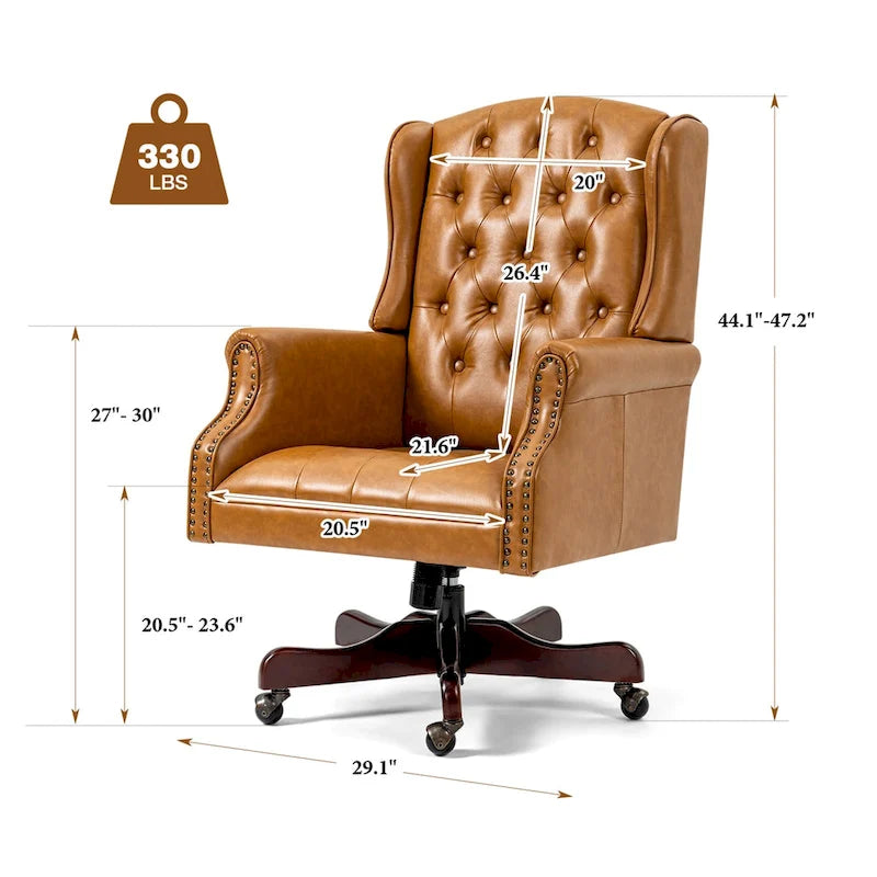 Fauteuil de bureau de direction classique à dossier haut