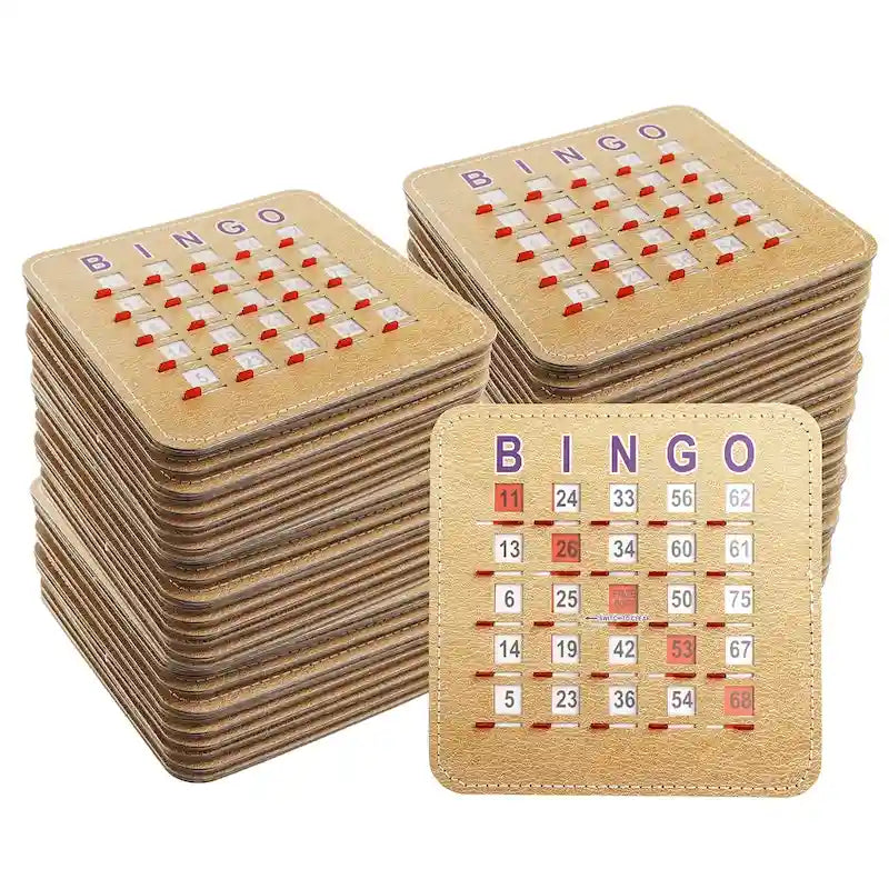 Cartes de bingo à volets avec curseur de réinitialisation rapide – Réutilisables, réinitialisation par curseur manuel