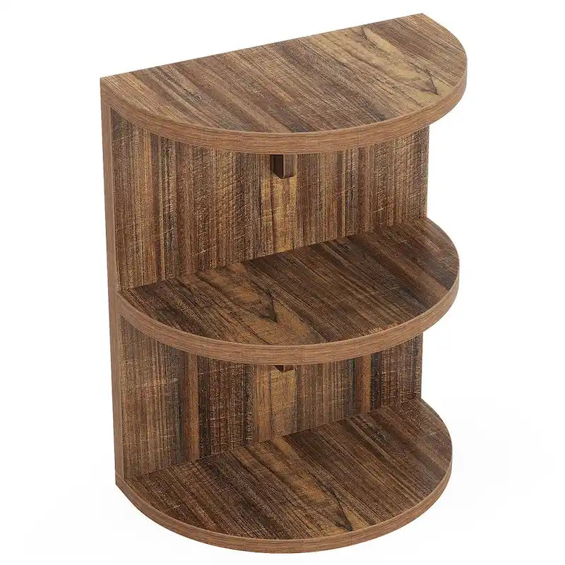 Table d'appoint demi-ronde à 3 niveaux, Table d'appoint semi-circulaire