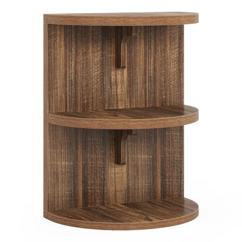 Table d'appoint demi-ronde à 3 niveaux, Table d'appoint semi-circulaire