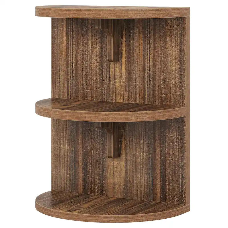 Table d'appoint demi-ronde à 3 niveaux, Table d'appoint semi-circulaire