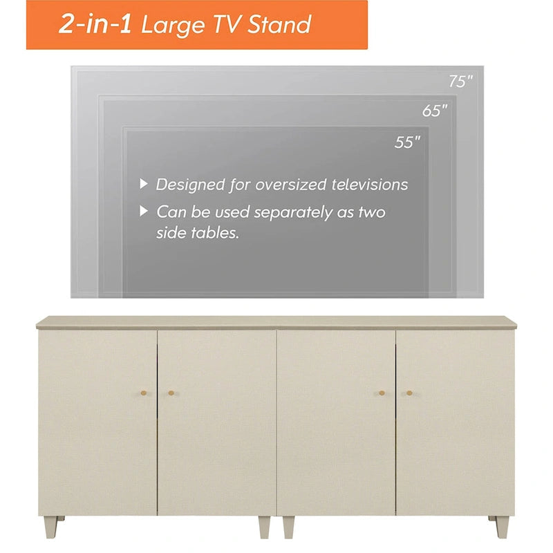 Meuble TV moderne, Grand meuble de rangement avec portes