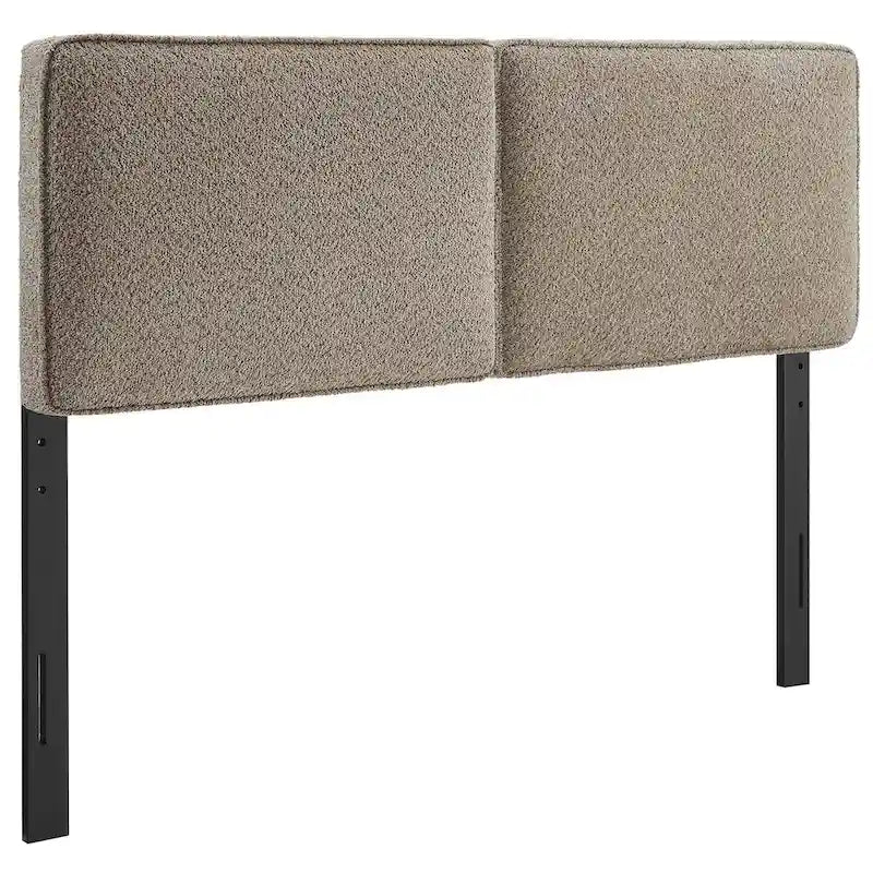 Tête de lit en tissu bouclé