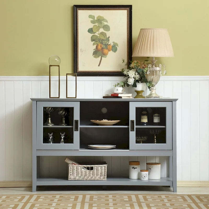Table de buffet grise de 55 po