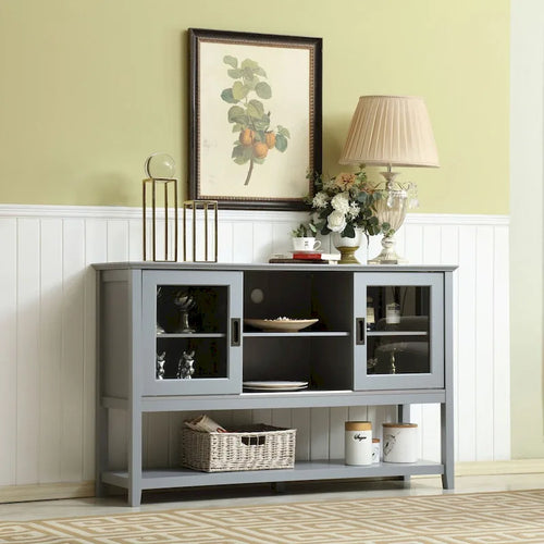 Table de buffet grise de 55 po