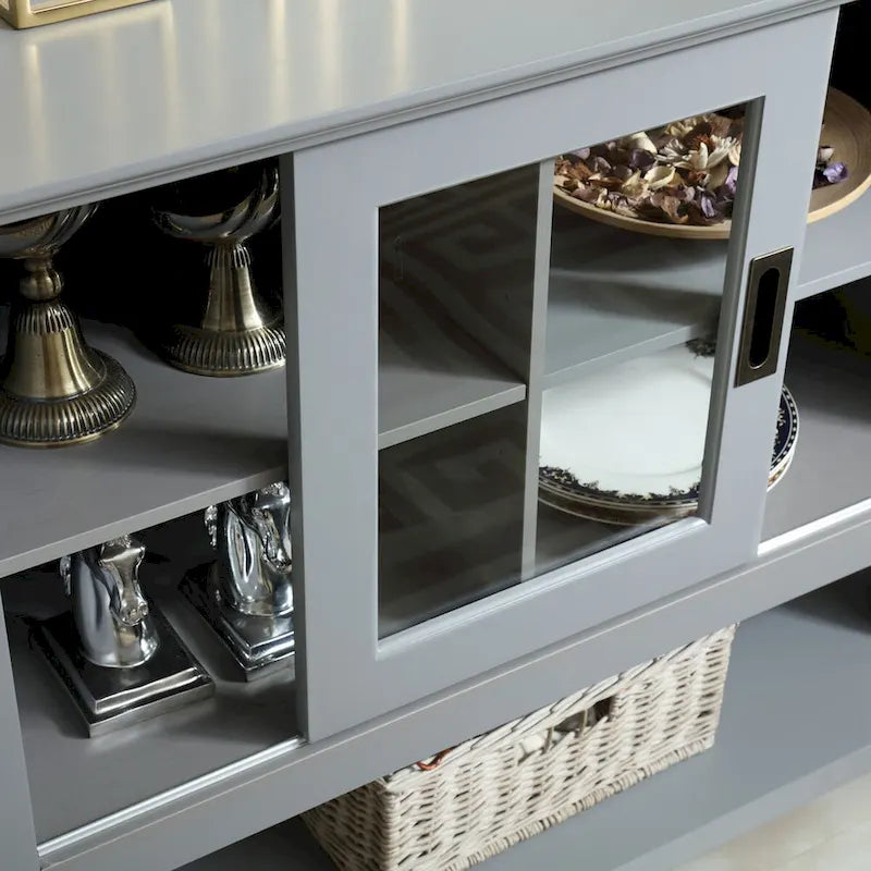 Table de buffet grise de 55 po