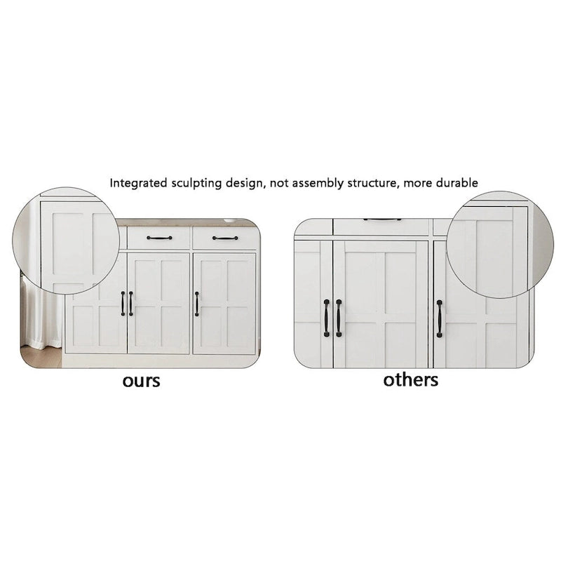 Meuble de Rangement Buffet avec 3 Tiroirs et 3 Portes