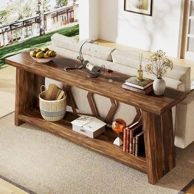 Console-table de canapé avec rangement
