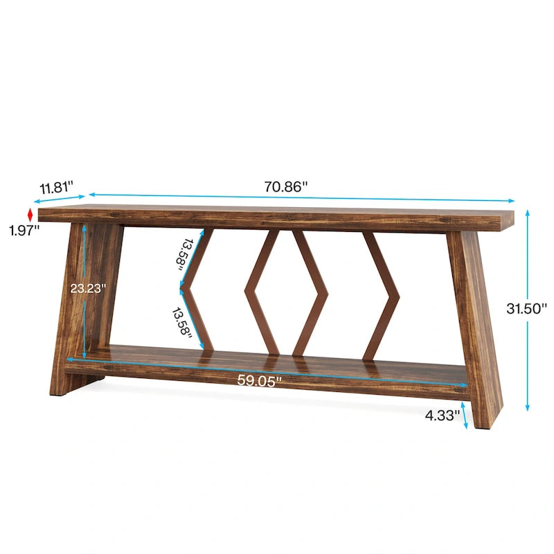 Console-table de canapé avec rangement
