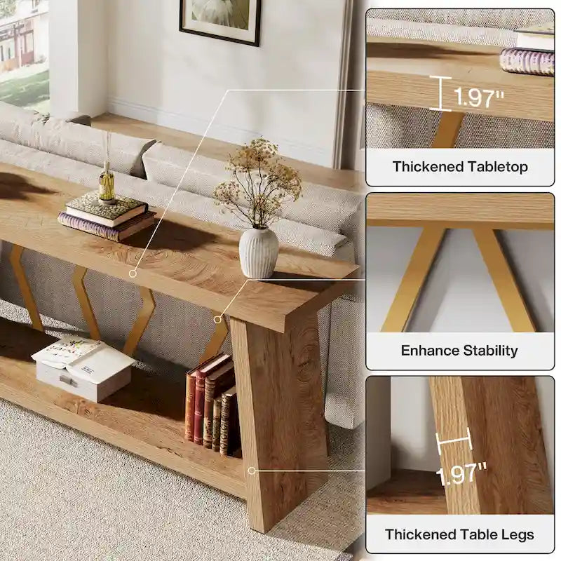 Console-table de canapé avec rangement