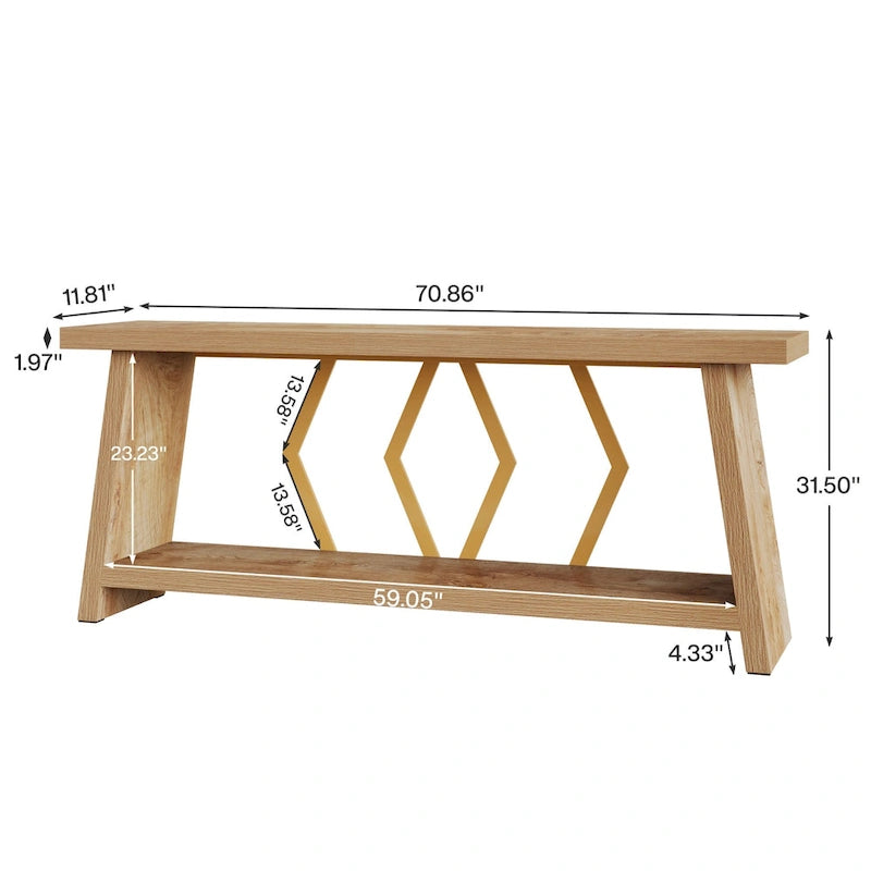 Console-table de canapé avec rangement