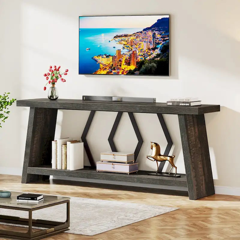 Console-table de canapé avec rangement