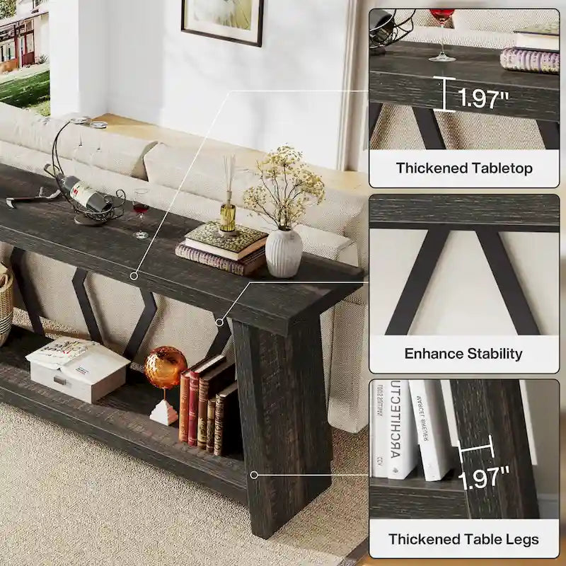 Console-table de canapé avec rangement