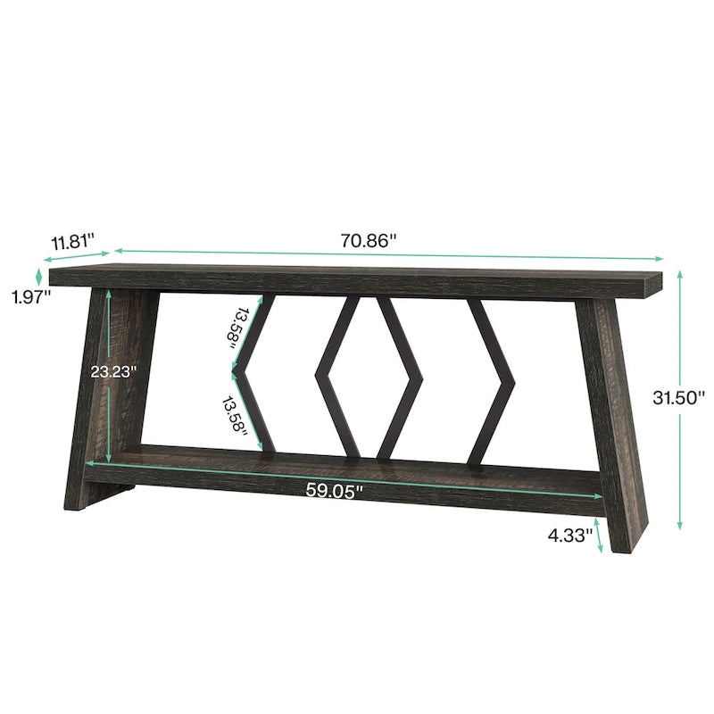 Console-table de canapé avec rangement