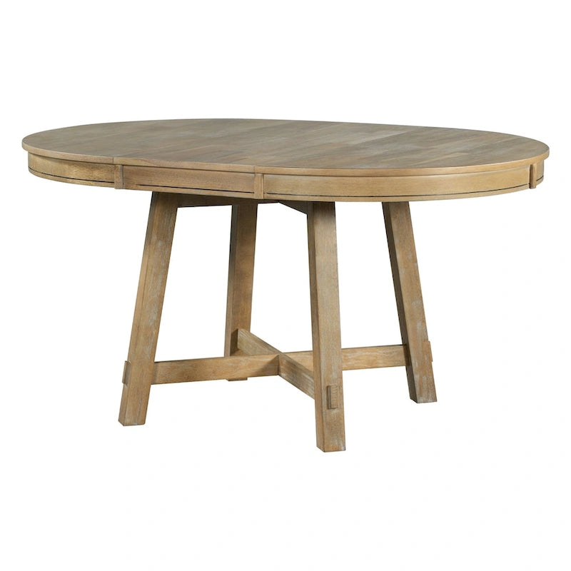 Table à manger ronde extensible avec rallonge de 40 cm