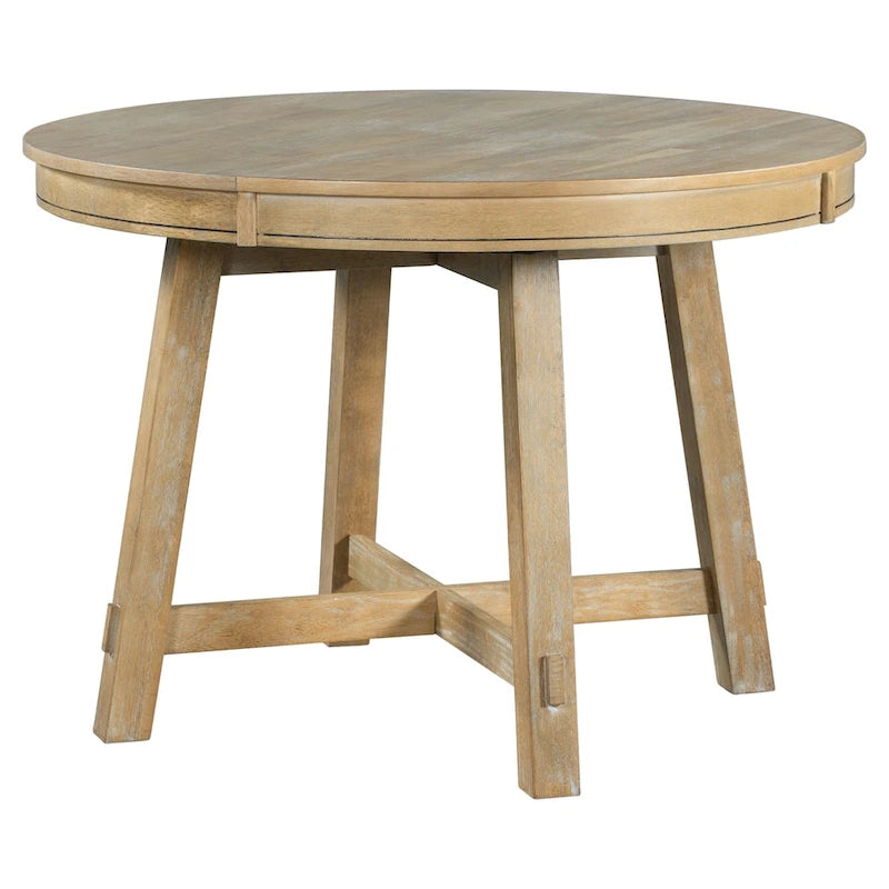 Table à manger ronde extensible avec rallonge de 40 cm