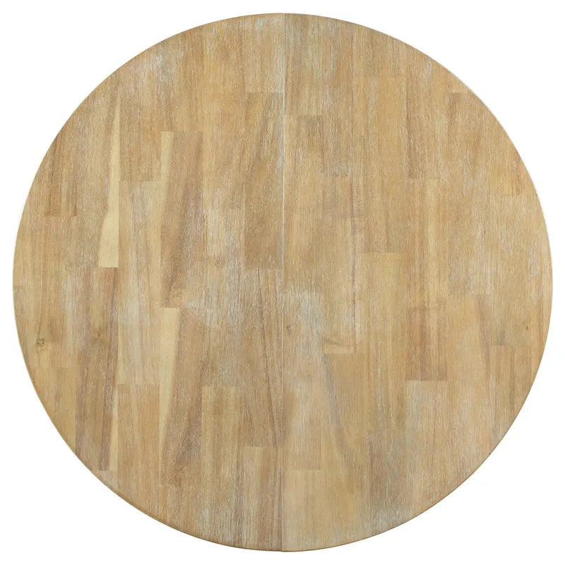 Table à manger ronde extensible avec rallonge de 40 cm