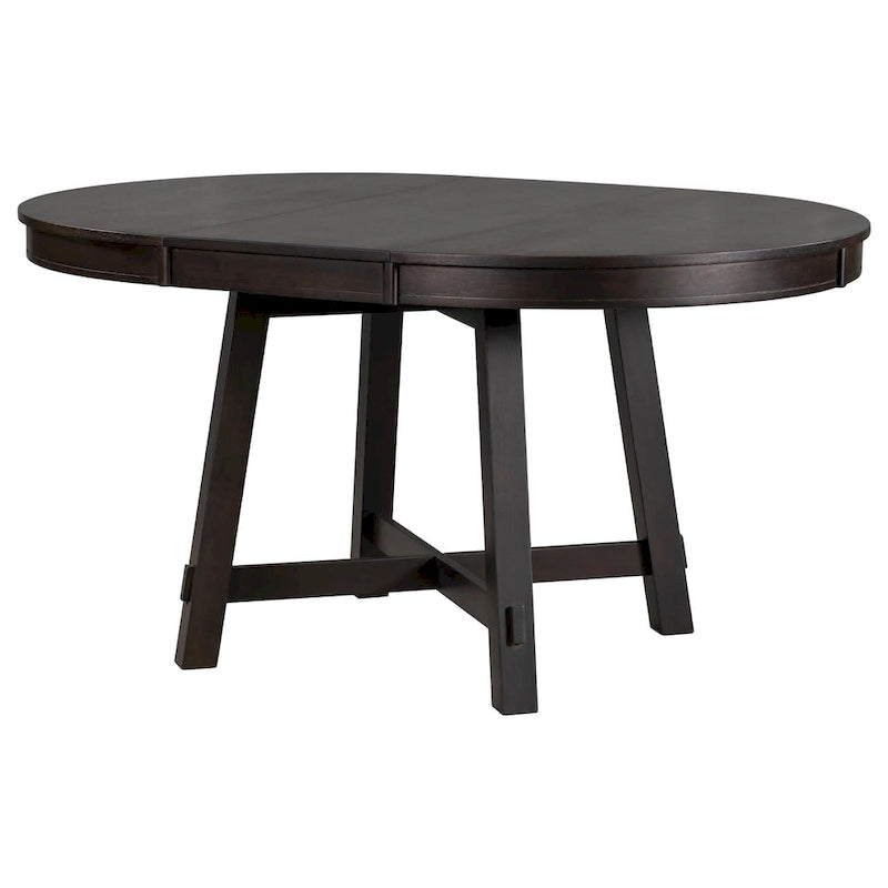 Table à manger ronde extensible avec rallonge de 40 cm