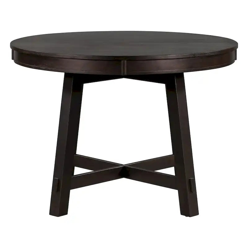 Table à manger ronde extensible avec rallonge de 40 cm