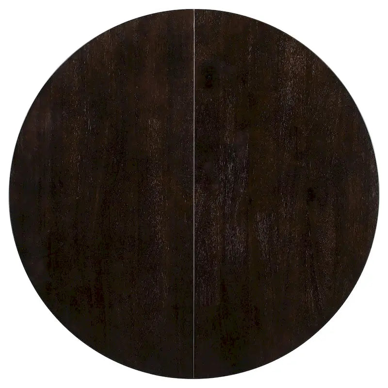 Table à manger ronde extensible avec rallonge de 40 cm