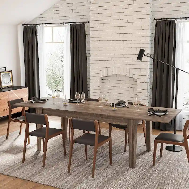 Table à manger extensible pour 4 à 12 personnes