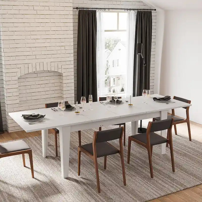 Table à manger extensible pour 4 à 12 personnes