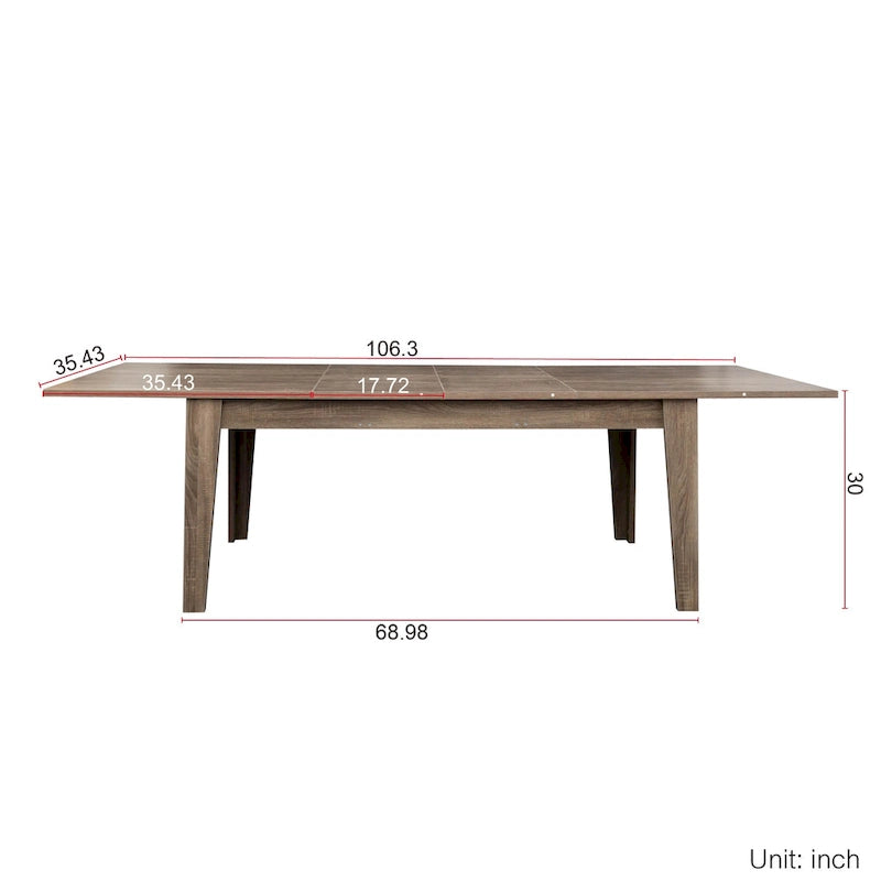 Table à manger extensible pour 4 à 12 personnes
