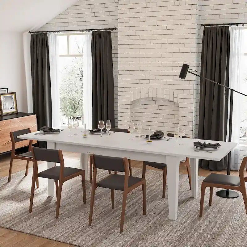 Table à manger extensible pour 4 à 12 personnes