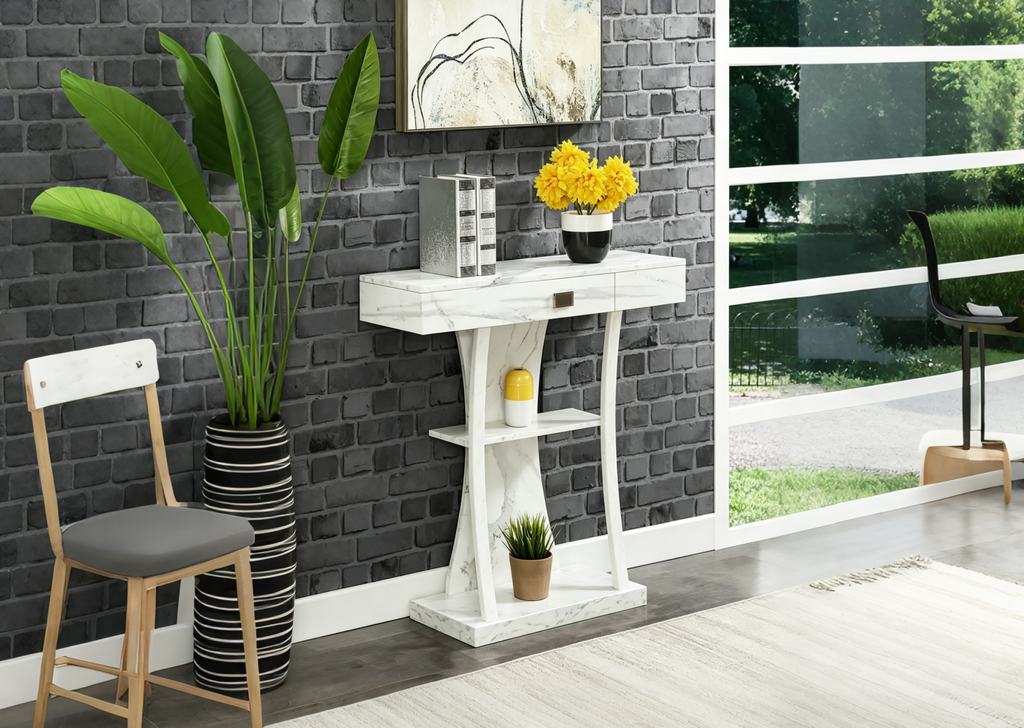 Console Harri à 1 tiroir avec étagères